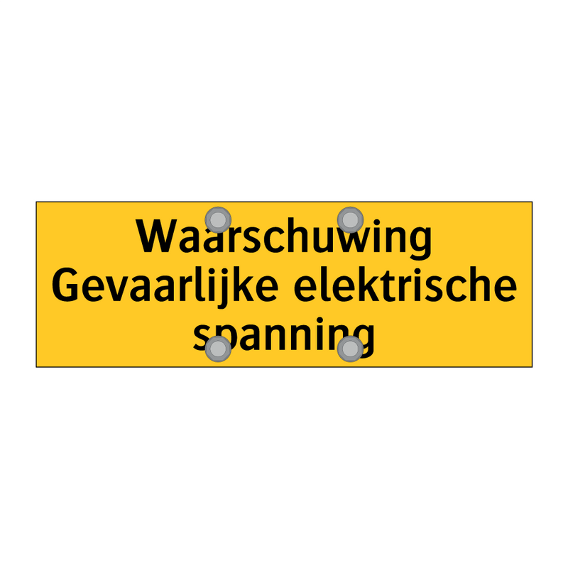 Waarschuwing Gevaarlijke elektrische spanning & Waarschuwing Gevaarlijke elektrische spanning