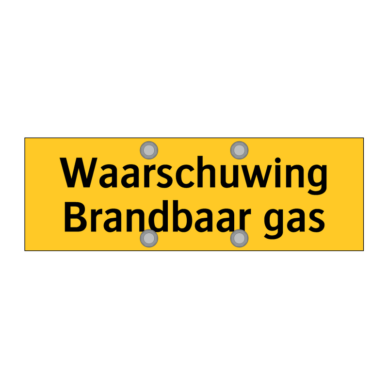 Waarschuwing Brandbaar gas & Waarschuwing Brandbaar gas & Waarschuwing Brandbaar gas