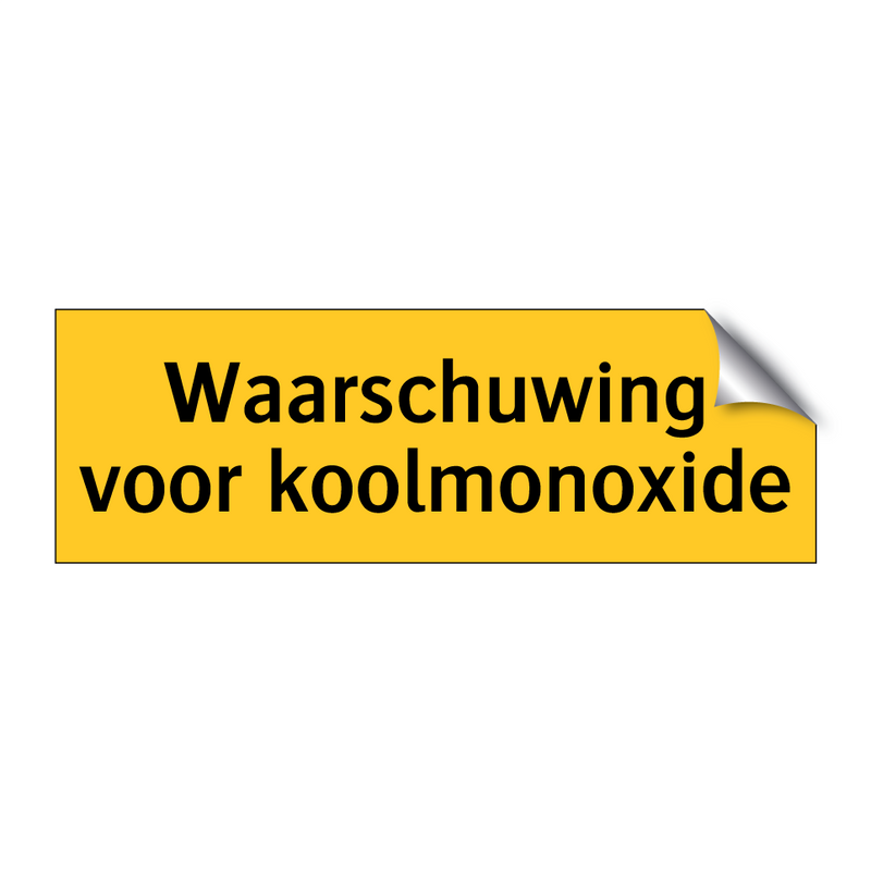 Waarschuwing voor koolmonoxide & Waarschuwing voor koolmonoxide & Waarschuwing voor koolmonoxide