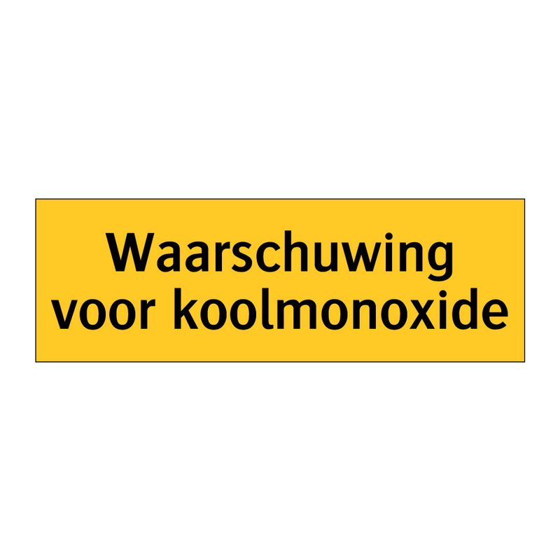 Waarschuwing voor koolmonoxide & Waarschuwing voor koolmonoxide & Waarschuwing voor koolmonoxide