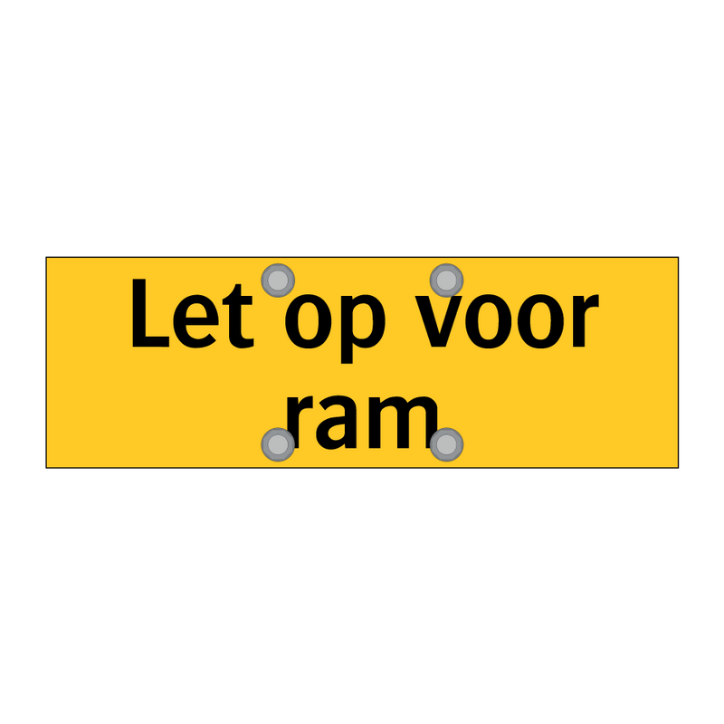 Let op voor ram & Let op voor ram & Let op voor ram