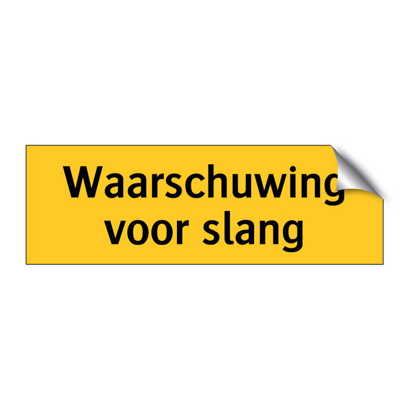 Waarschuwing voor slang & Waarschuwing voor slang & Waarschuwing voor slang