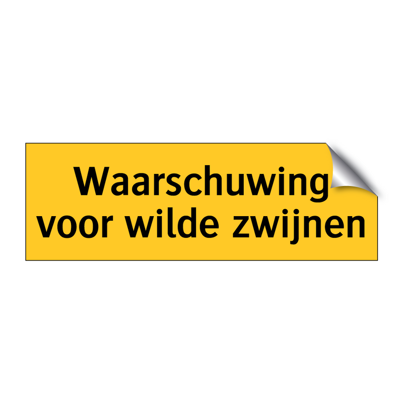 Waarschuwing voor wilde zwijnen & Waarschuwing voor wilde zwijnen & Waarschuwing voor wilde zwijnen