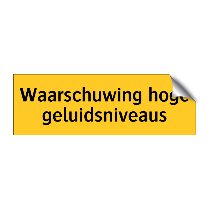 Waarschuwing hoge geluidsniveaus & Waarschuwing hoge geluidsniveaus