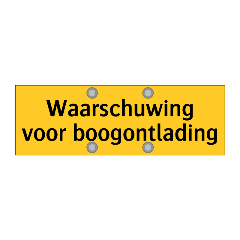 Waarschuwing voor boogontlading & Waarschuwing voor boogontlading & Waarschuwing voor boogontlading