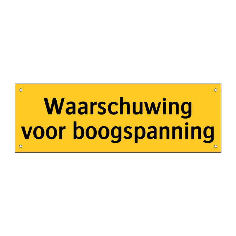 Waarschuwing voor boogspanning & Waarschuwing voor boogspanning & Waarschuwing voor boogspanning