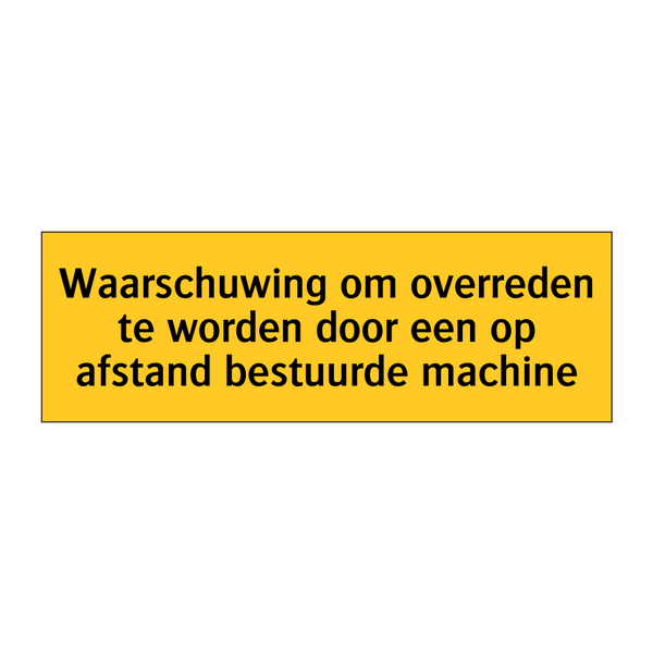 Waarschuwing om overreden te worden door een op /.../