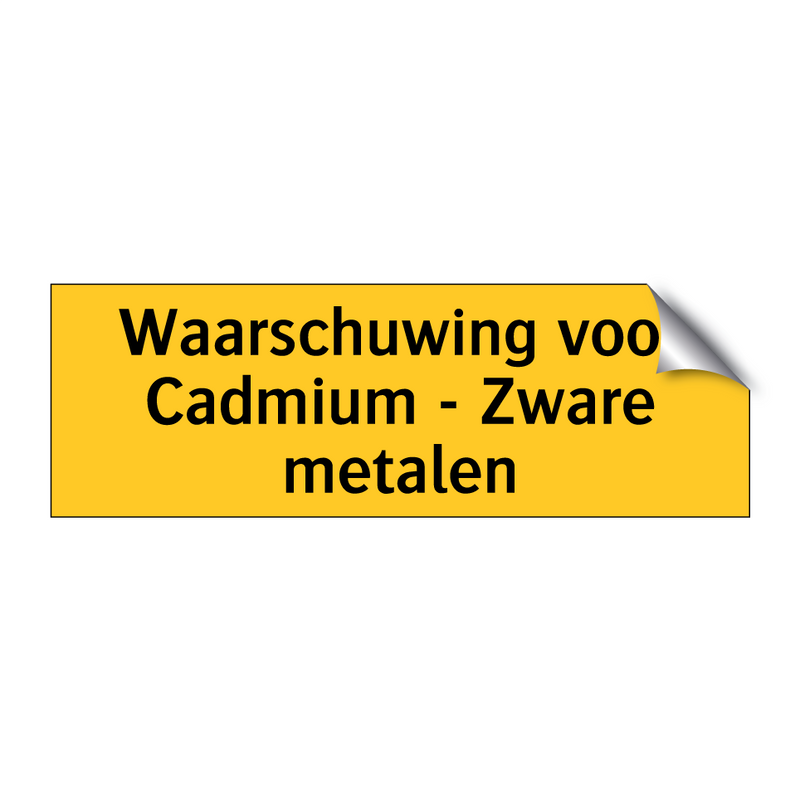 Waarschuwing voor Cadmium - Zware metalen & Waarschuwing voor Cadmium - Zware metalen