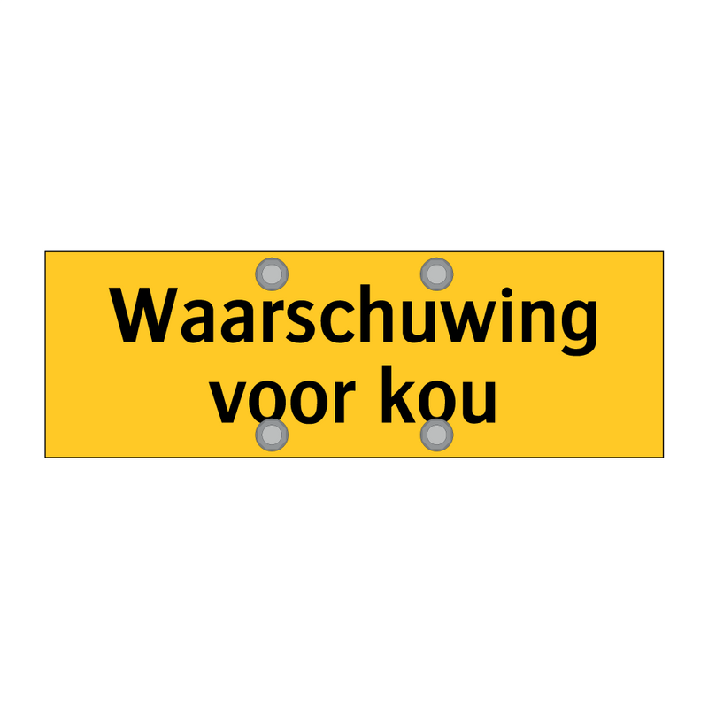 Waarschuwing voor kou & Waarschuwing voor kou & Waarschuwing voor kou