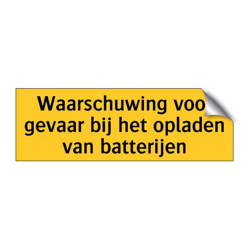 Waarschuwing voor gevaar bij het opladen van batterijen