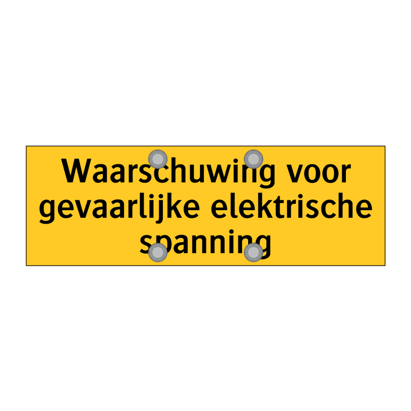 Waarschuwing voor gevaarlijke elektrische spanning