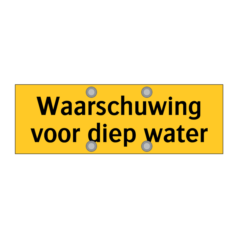 Waarschuwing voor diep water & Waarschuwing voor diep water & Waarschuwing voor diep water