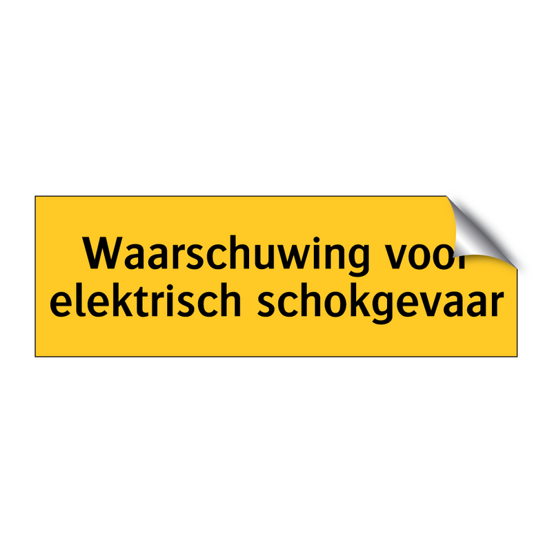 Waarschuwing voor elektrisch schokgevaar & Waarschuwing voor elektrisch schokgevaar