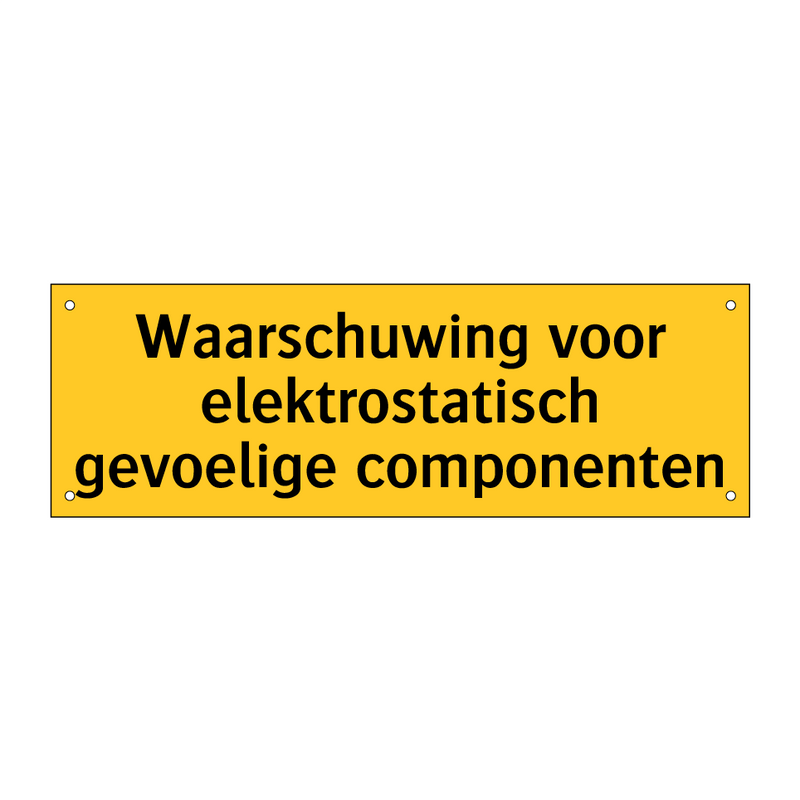 Waarschuwing voor elektrostatisch gevoelige componenten