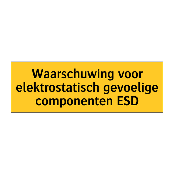 Waarschuwing voor elektrostatisch gevoelige /.../