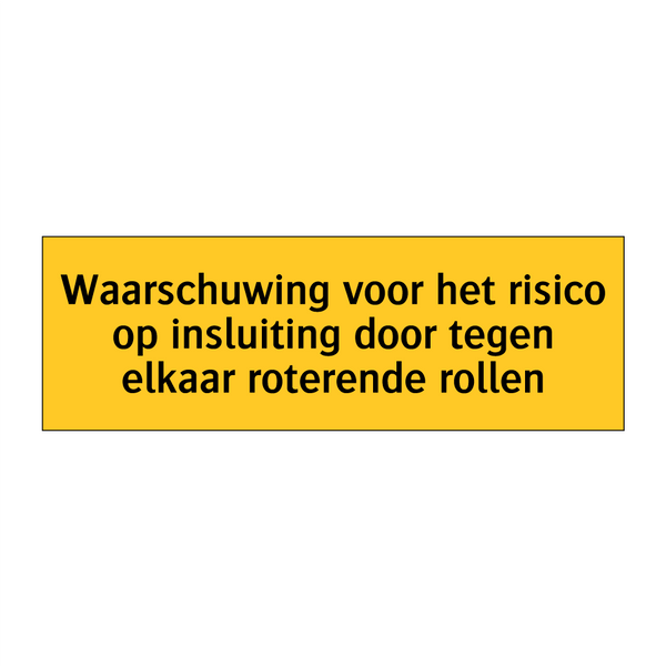 Waarschuwing voor het risico op insluiting door tegen /.../