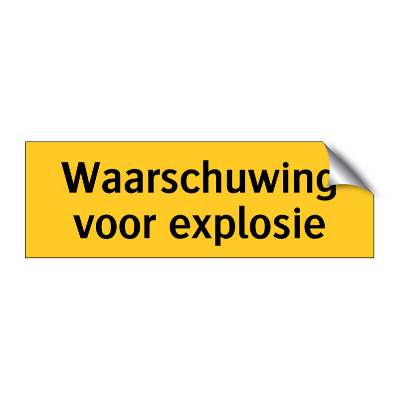 Waarschuwing voor explosie & Waarschuwing voor explosie & Waarschuwing voor explosie