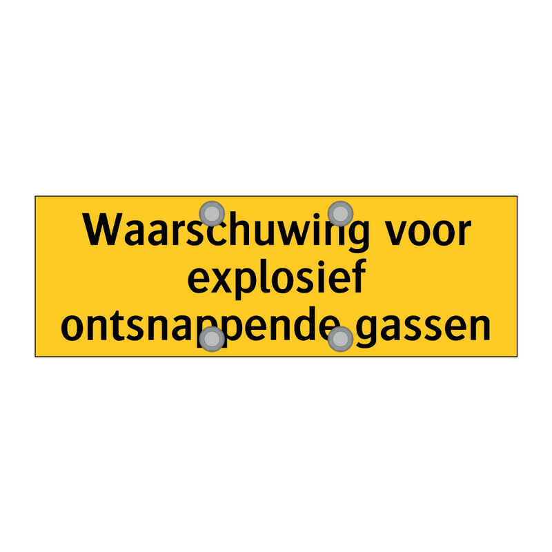 Waarschuwing voor explosief ontsnappende gassen & Waarschuwing voor explosief ontsnappende gassen