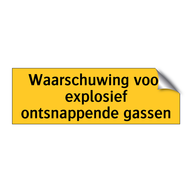 Waarschuwing voor explosief ontsnappende gassen & Waarschuwing voor explosief ontsnappende gassen