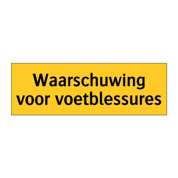 Waarschuwing voor voetblessures & Waarschuwing voor voetblessures & Waarschuwing voor voetblessures