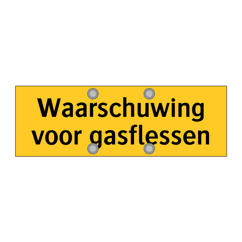 Waarschuwing voor gasflessen & Waarschuwing voor gasflessen & Waarschuwing voor gasflessen