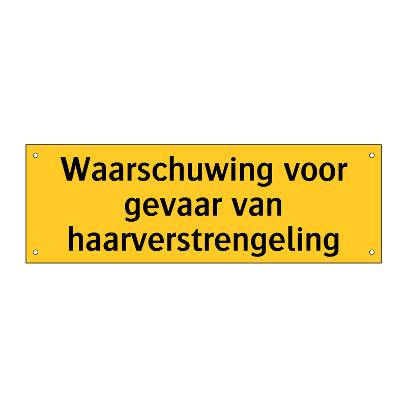 Waarschuwing voor gevaar van haarverstrengeling & Waarschuwing voor gevaar van haarverstrengeling