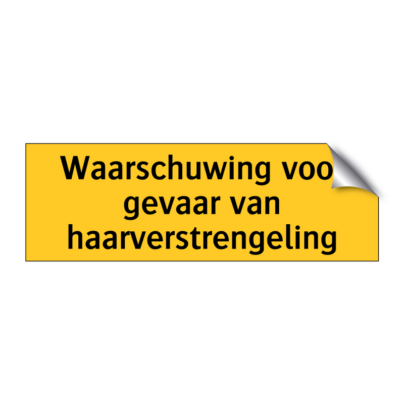 Waarschuwing voor gevaar van haarverstrengeling & Waarschuwing voor gevaar van haarverstrengeling