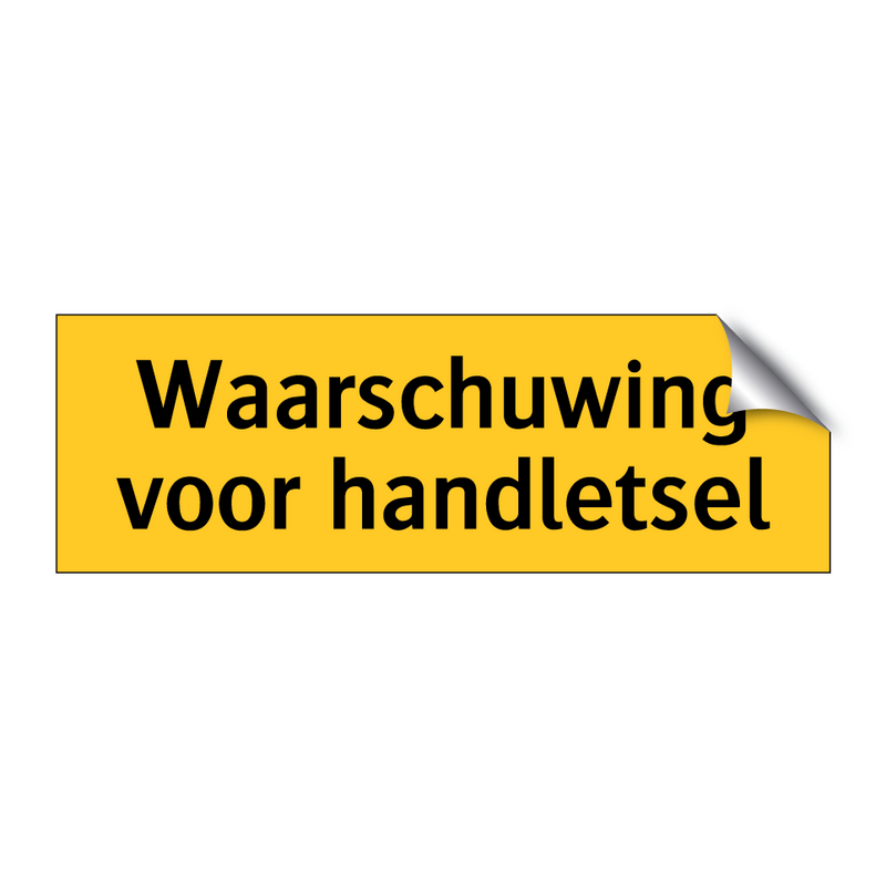 Waarschuwing voor handletsel & Waarschuwing voor handletsel & Waarschuwing voor handletsel