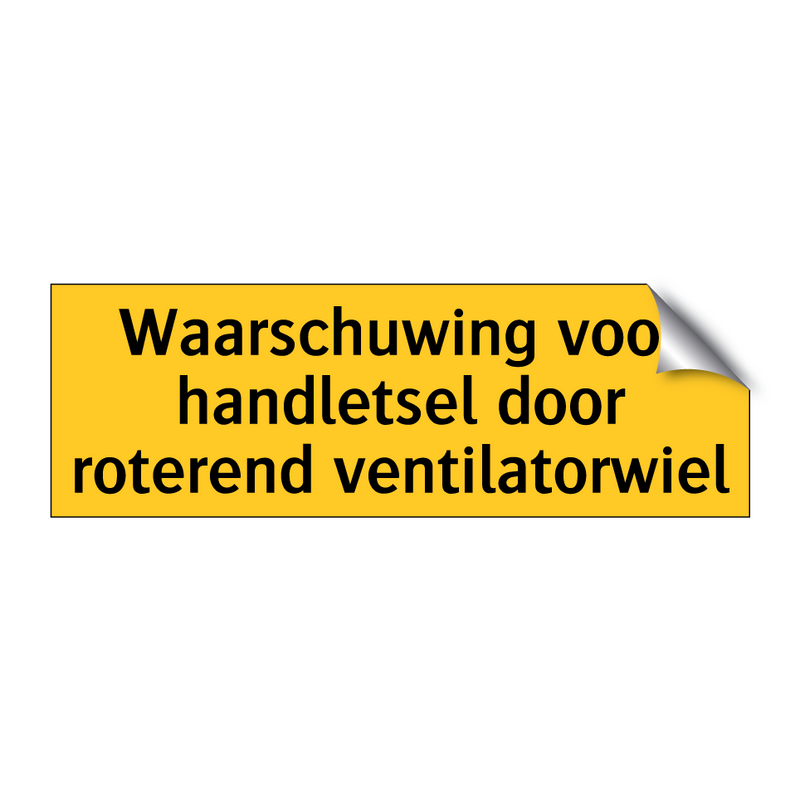 Waarschuwing voor handletsel door roterend /.../ & Waarschuwing voor handletsel door roterend /.../