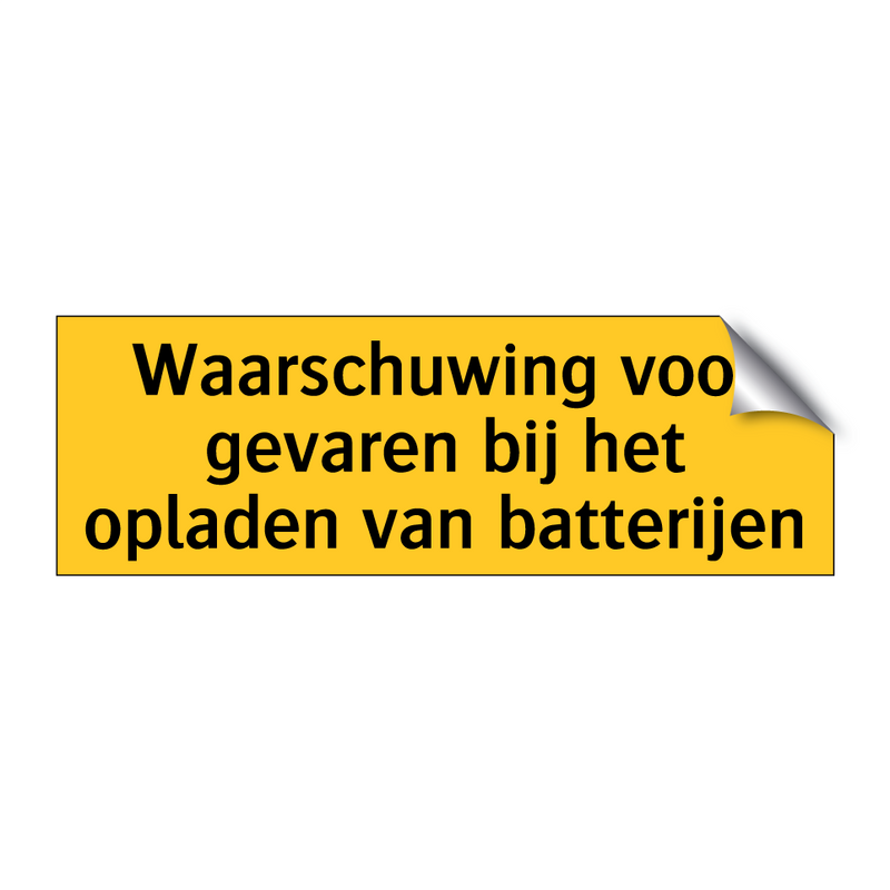 Waarschuwing voor gevaren bij het opladen van batterijen