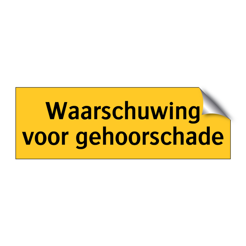 Waarschuwing voor gehoorschade & Waarschuwing voor gehoorschade & Waarschuwing voor gehoorschade