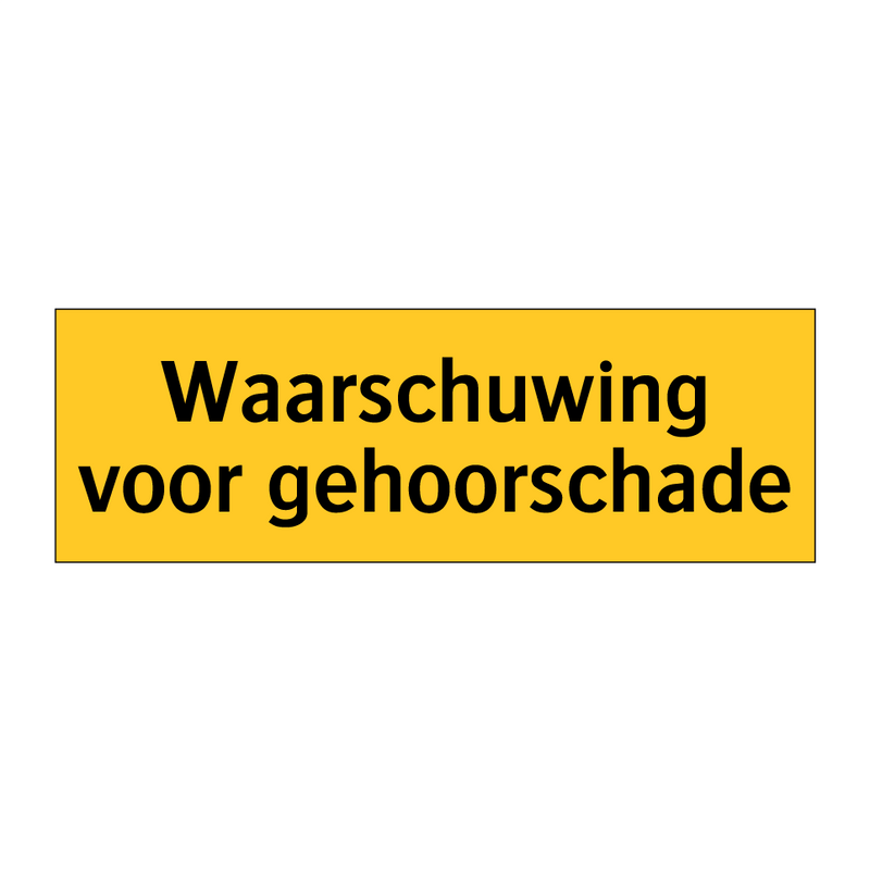 Waarschuwing voor gehoorschade & Waarschuwing voor gehoorschade & Waarschuwing voor gehoorschade