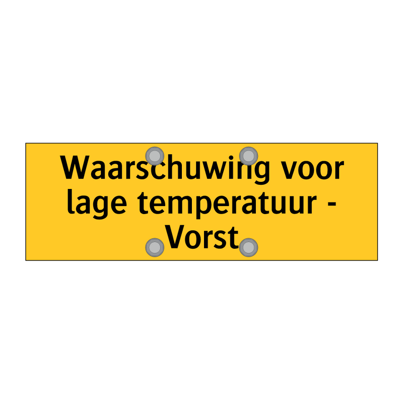 Waarschuwing voor lage temperatuur - Vorst & Waarschuwing voor lage temperatuur - Vorst