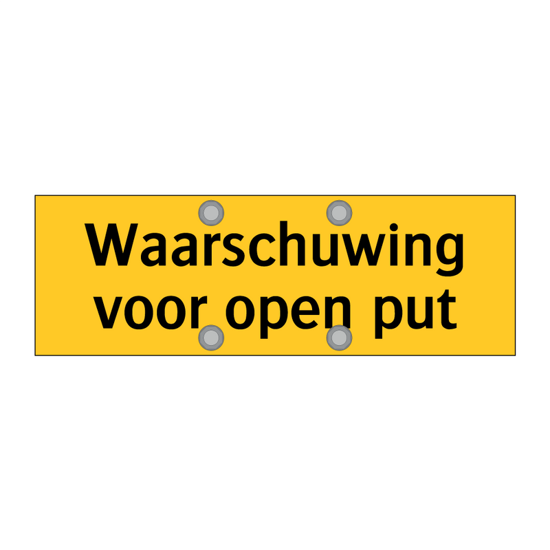 Waarschuwing voor open put & Waarschuwing voor open put & Waarschuwing voor open put