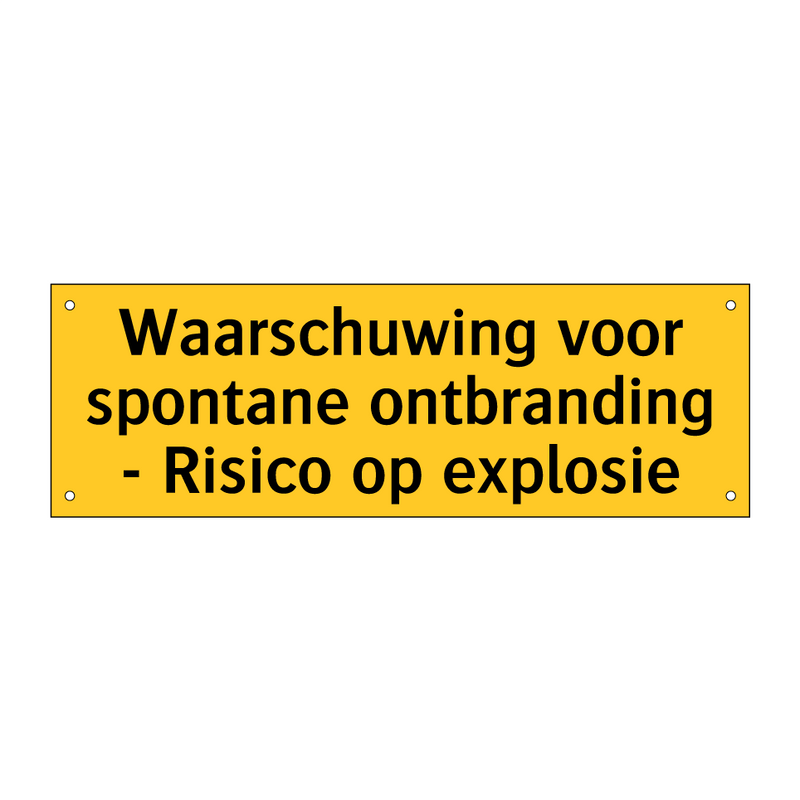 Waarschuwing voor spontane ontbranding - Risico op /.../