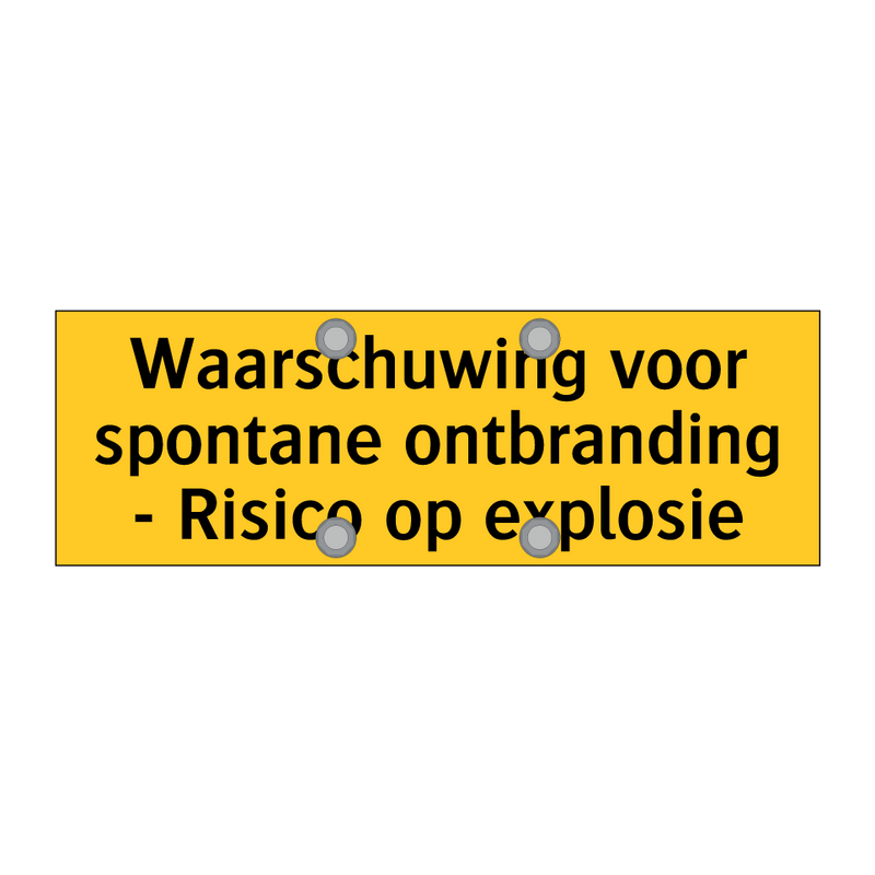 Waarschuwing voor spontane ontbranding - Risico op /.../