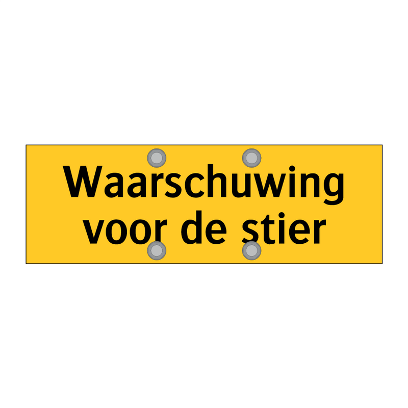 Waarschuwing voor de stier & Waarschuwing voor de stier & Waarschuwing voor de stier