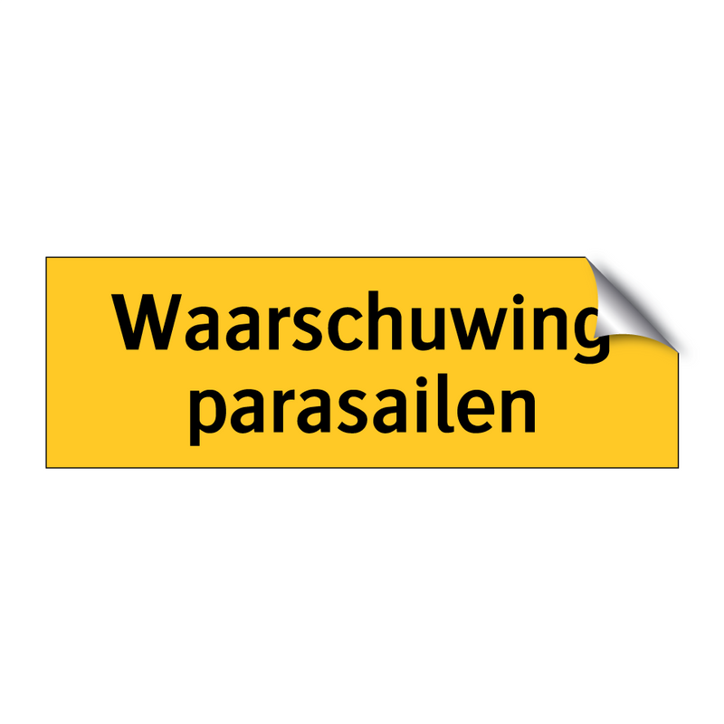 Waarschuwing parasailen & Waarschuwing parasailen & Waarschuwing parasailen