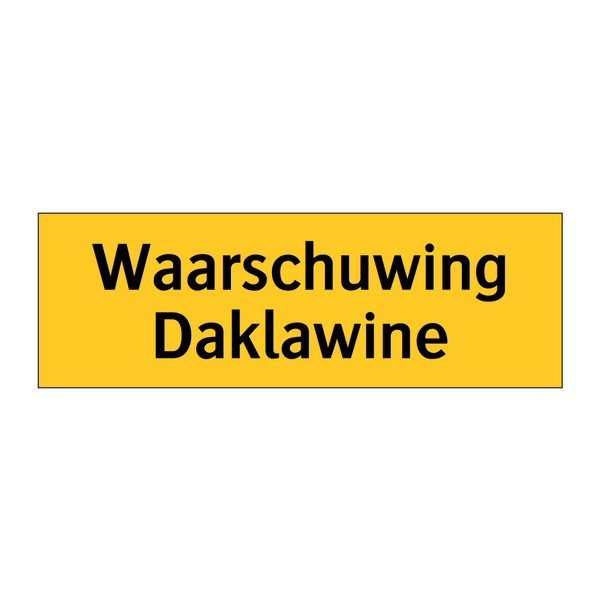 Waarschuwing Daklawine & Waarschuwing Daklawine & Waarschuwing Daklawine & Waarschuwing Daklawine