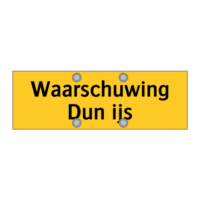 Waarschuwing Dun ijs & Waarschuwing Dun ijs & Waarschuwing Dun ijs