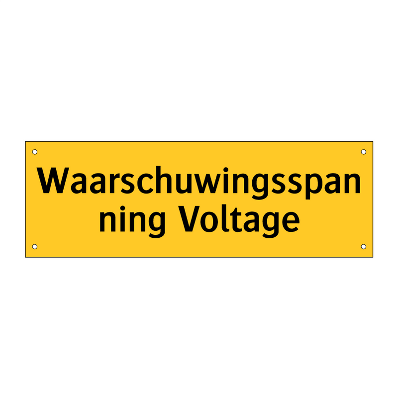 Waarschuwingsspanning Voltage & Waarschuwingsspanning Voltage & Waarschuwingsspanning Voltage