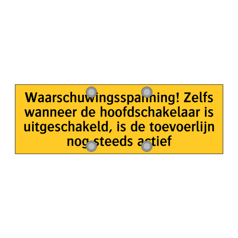 Waarschuwingsspanning! Zelfs wanneer de /.../ & Waarschuwingsspanning! Zelfs wanneer de /.../