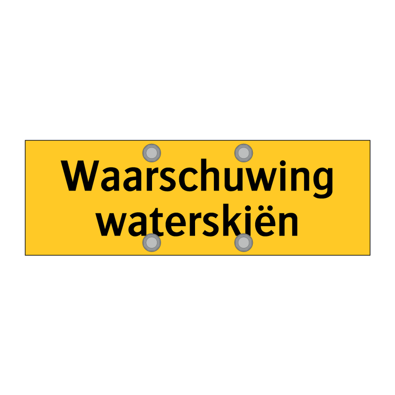 Waarschuwing waterskiën & Waarschuwing waterskiën & Waarschuwing waterskiën