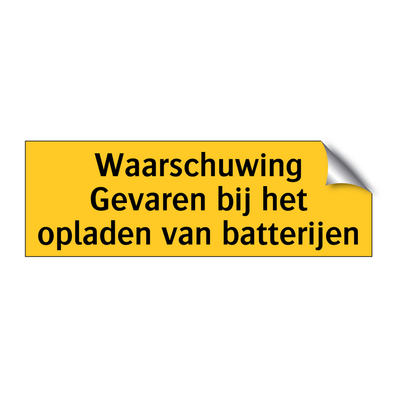 Waarschuwing Gevaren bij het opladen van batterijen