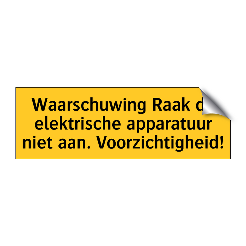 Waarschuwing Raak de elektrische apparatuur niet aan. /.../