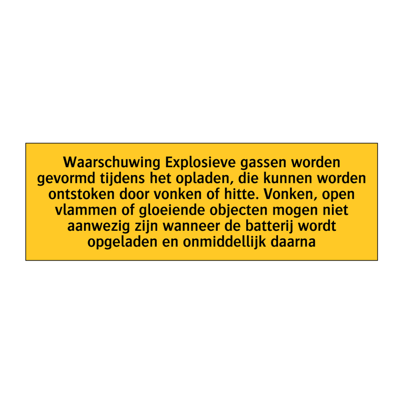 Waarschuwing Explosieve gassen worden gevormd tijdens /.../