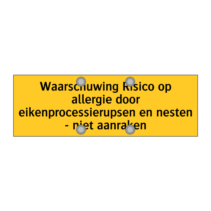 Waarschuwing Risico op allergie door /.../ & Waarschuwing Risico op allergie door /.../