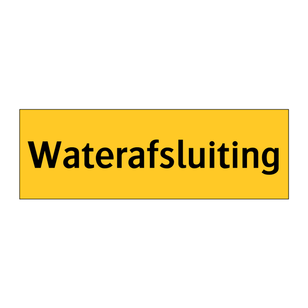 Waterafsluiting & Waterafsluiting & Waterafsluiting & Waterafsluiting & Waterafsluiting