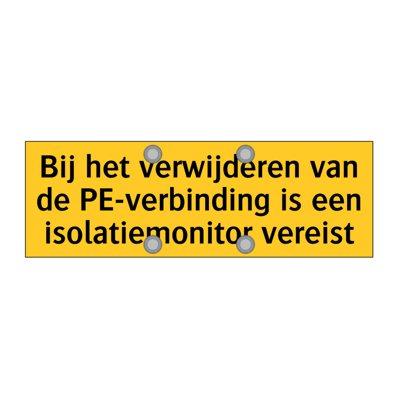 Bij het verwijderen van de PE-verbinding is een /.../