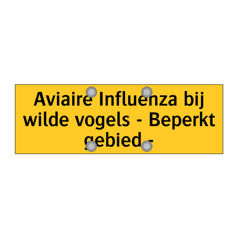 Aviaire Influenza bij wilde vogels - Beperkt gebied -